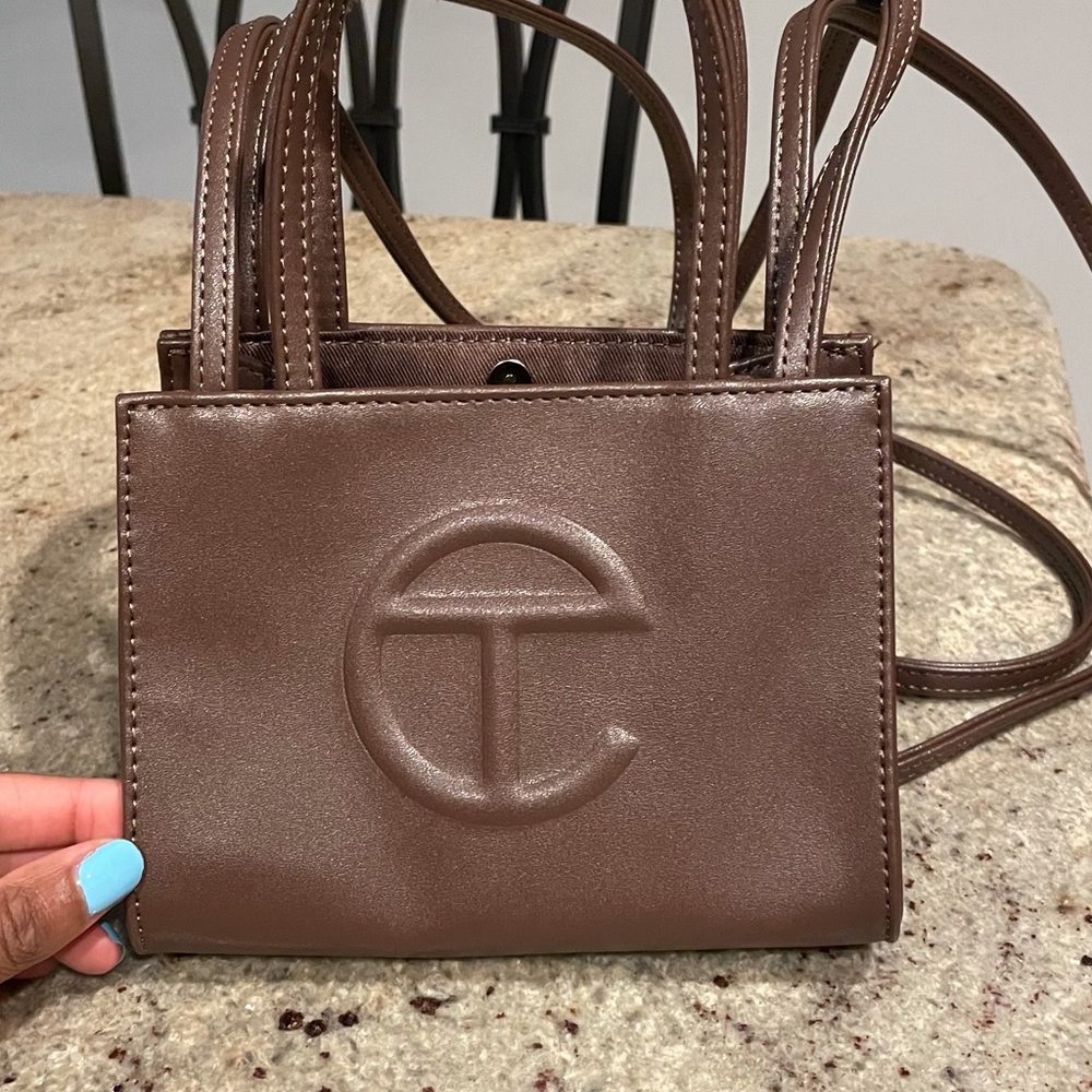 Small Chocolate Telfar Shopping Bag